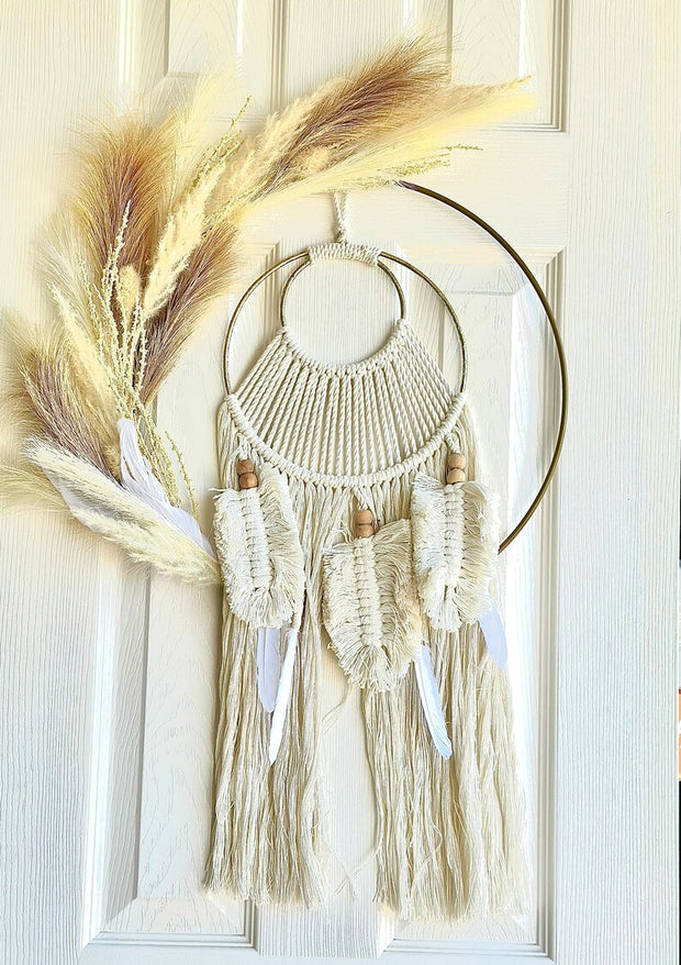 Indie Boho Wreath Above Bed Wall Decor