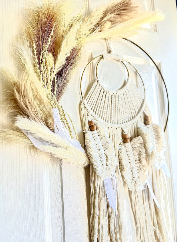 Indie Boho Wreath Above Bed Wall Decor