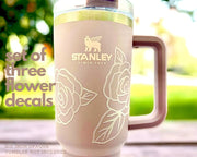 Stanley Cup Decal -Flower Sticker Set Stanley Accessories